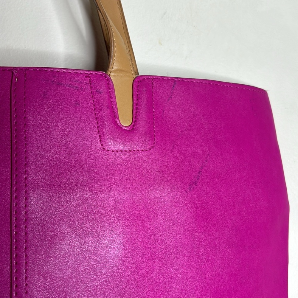 Victoria’ Secret | Bright Pink Leather Sturdy Carry Bag | Stylish Tote | Satchel - Picture 6 of 10